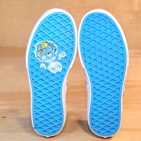 Vans Authentic X SpongeBob Blue Green Canvas Rainbow Kids Shoes - Picture 8 of 10